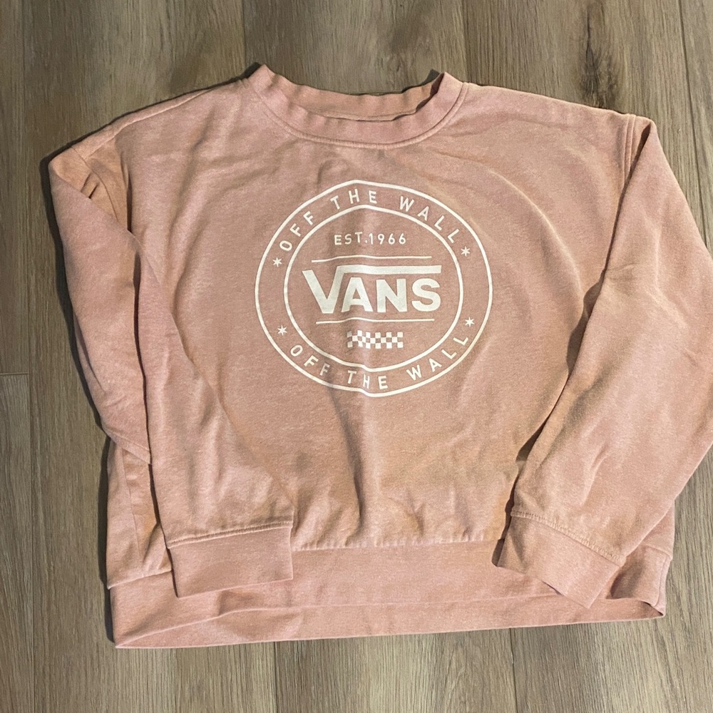 Vans Pink Crewneck with White Logo